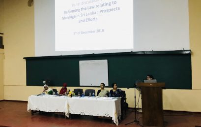 Panel discussion on Marriage Law Reforms in Sri Lanka
