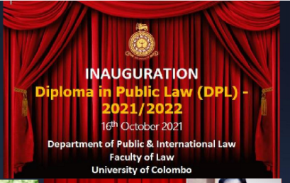 Inauguration Ceremony of Diploma in Public Law-2021