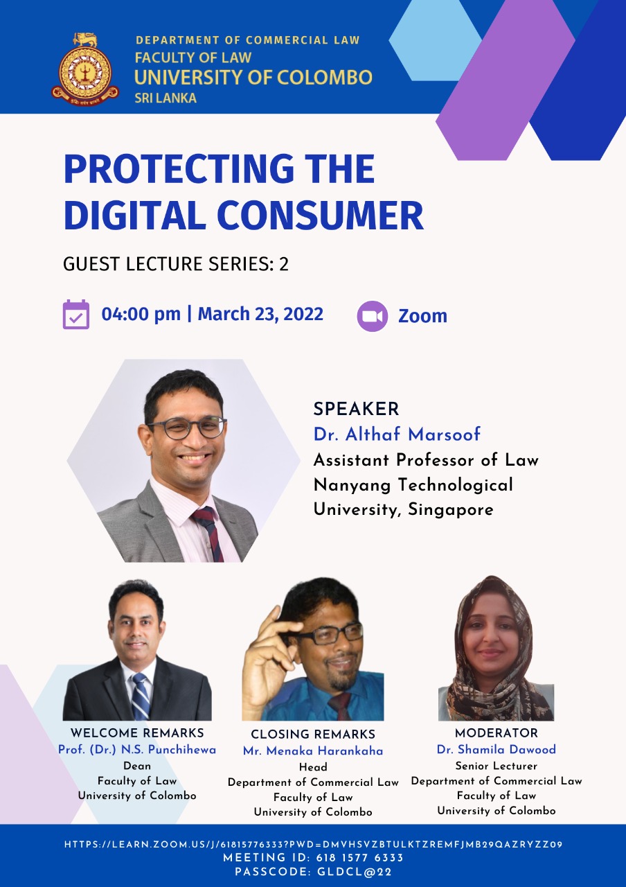 Guest Lecture on Protecting the Digital Consumer