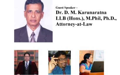 Guest Lecture on Legal Protection of Geographical Indications in Sri Lanka
