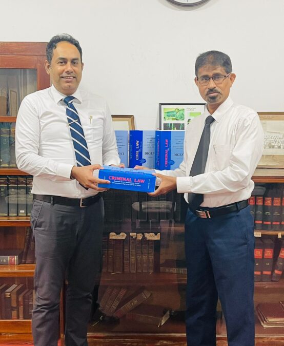 Honorary Awarding of a Digest of Supreme Court and Appeal Court Unreported Judgements (2010 to 2020) to the Faculty of Law, University of Colombo