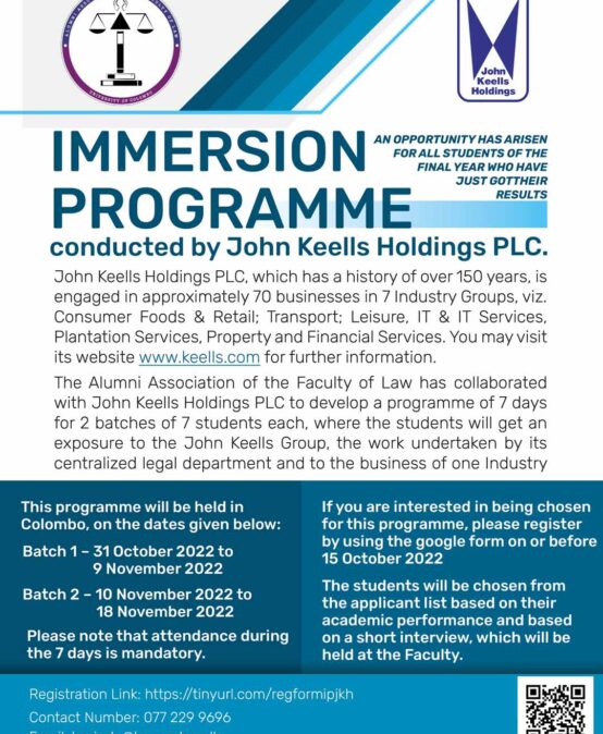 Immersion Programme with JKH