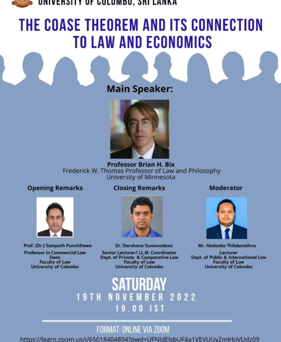 Webinar on The Coase Theorem and Its Connection to Law and Economics