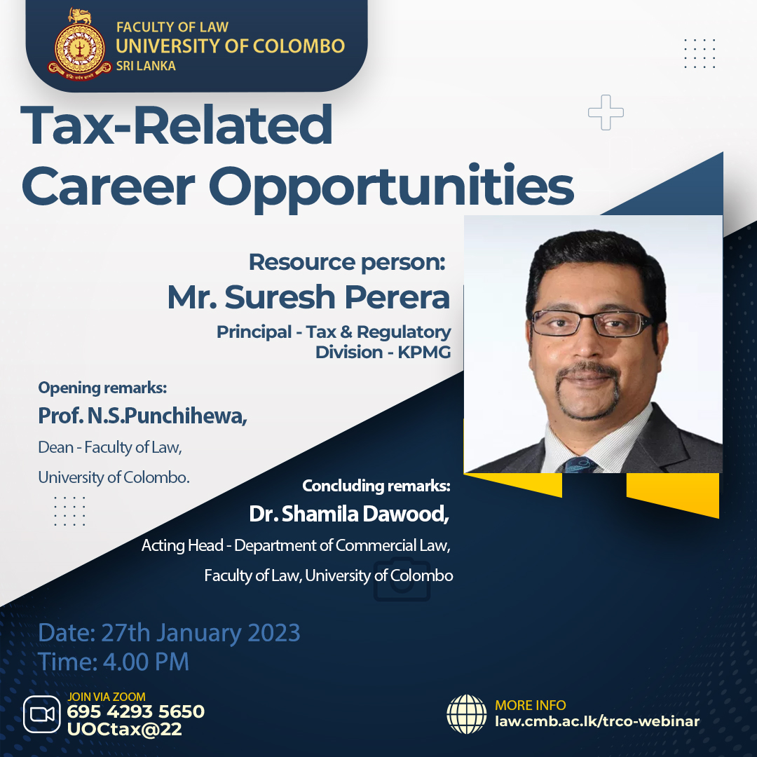 Webinar on Tax-Related Career Opportunities