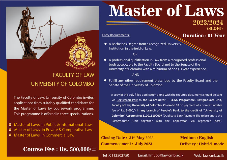 Master of Laws by coursework