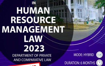 Call For Applications – Advanced Certificate in Human Resource Management Law (ACHRML) – 2023
