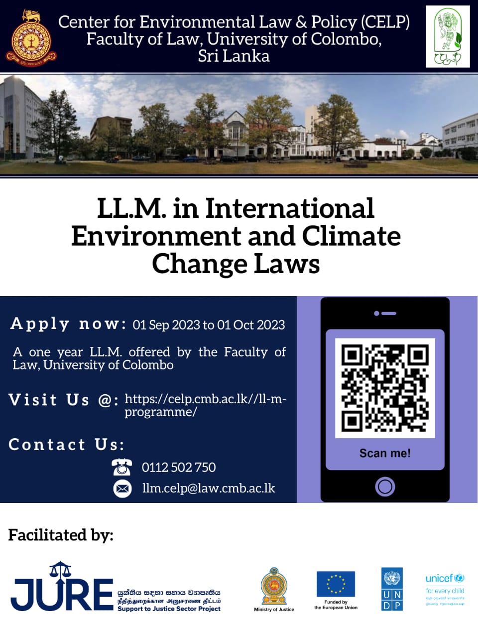 Master of Laws in International Environment and Climate Change Law