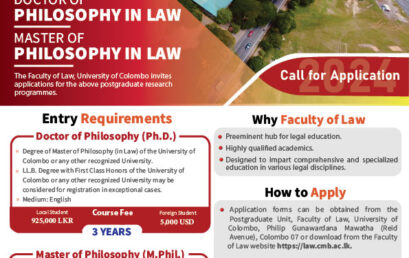 Call for Application – M.Phil PhD Programmes