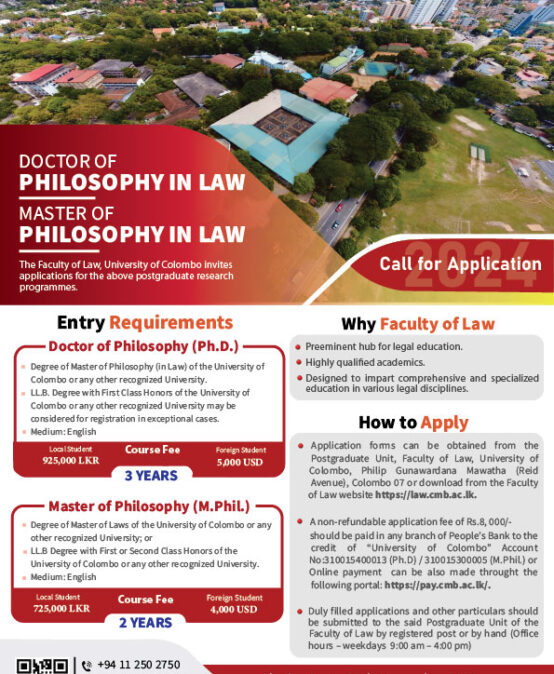 Call for Application – M.Phil PhD Programmes