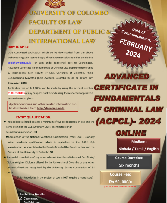 Call for Applications – ACFCL-2024