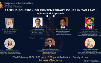 Panel Discussion  on Contemporary issues in Tax Law: A Practical Approach