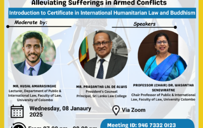 webinar on The Relevance of Buddhism in Alleviating Sufferings in Armed Conflicts