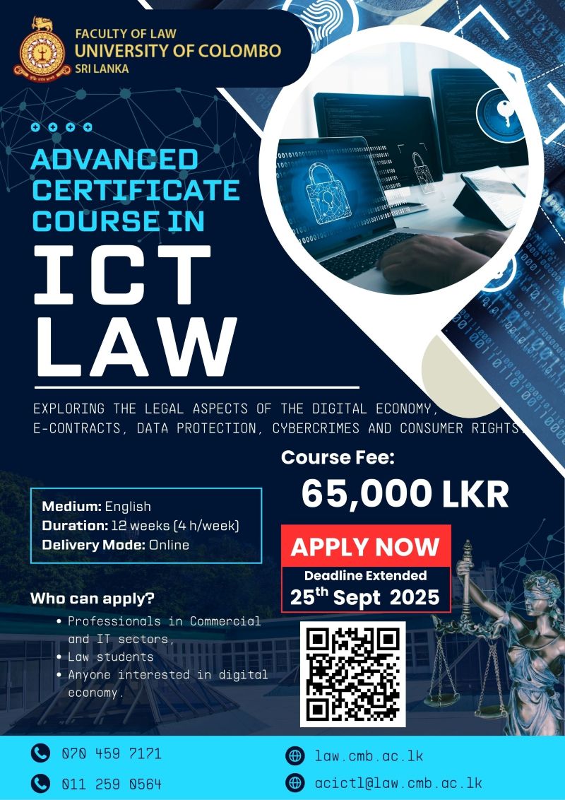 Applications for the Advanced Certificate in ICT Law are now open.