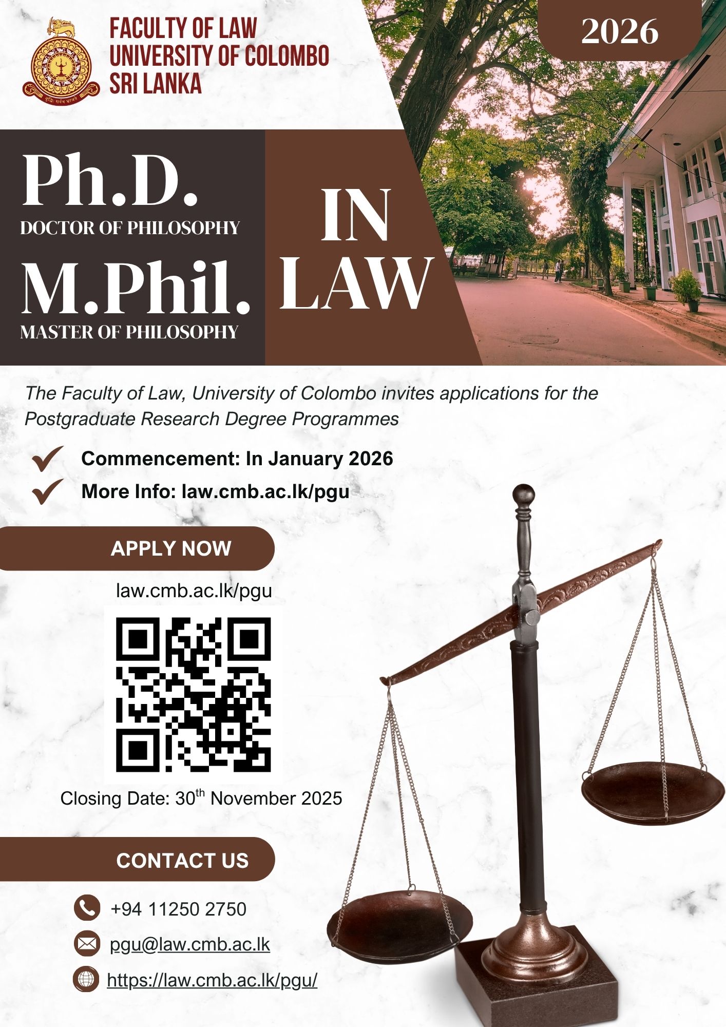 M.Phil. / Ph.D. in Law – Applications are open now.