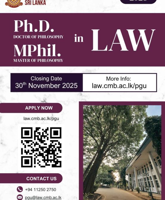 M.Phil. / Ph.D. in Law – Applications are open now.