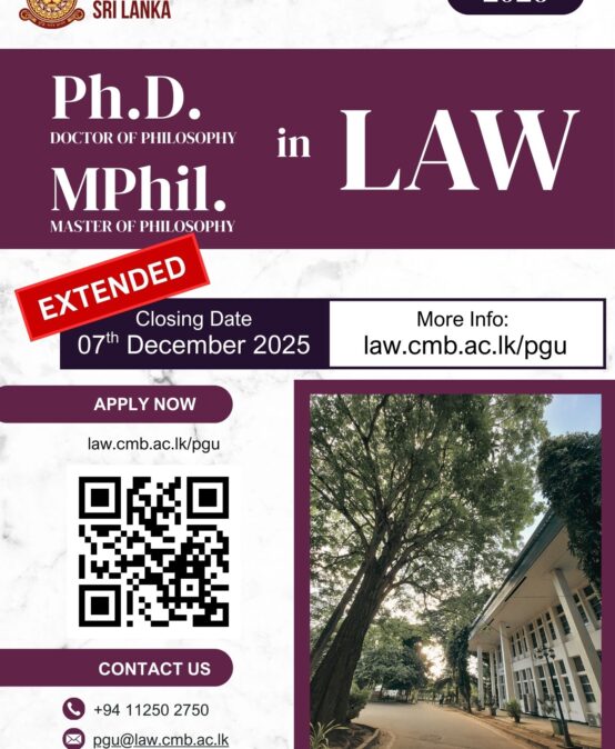 M.Phil. / Ph.D. in Law – Applications are open now.