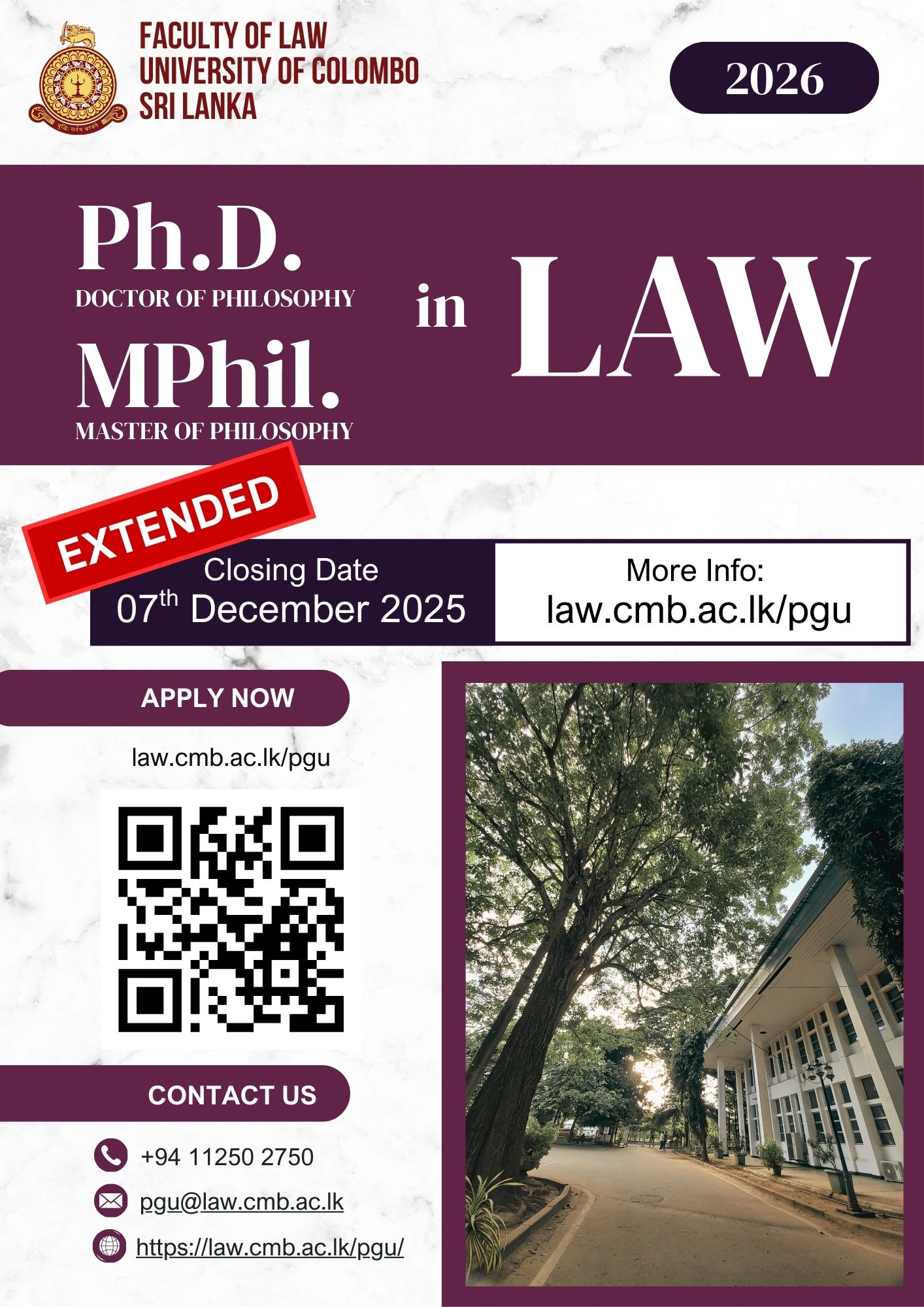 M.Phil. / Ph.D. in Law – Applications are open now.