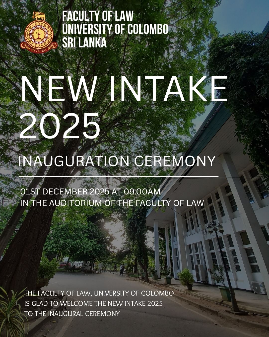 New Intake 2025 December – Special Notice